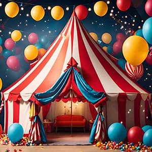 animation-toulouse-theme-du-cirque Visuel de présentation pour le thème du cirque.