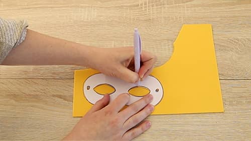 4ème étape du masque super héro : le tracé.