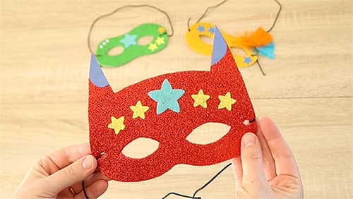 Photo du masque super héro : le résultat